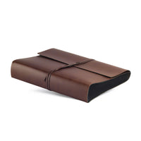 1 x RAW Customer Returns Belcraft Vietri Photo Album in Recycled Leather with Black Pages, Photo Album, Scrapbook, Handmade by Tuscan Artisans, Includes Gift Box, A4 23x30 cm Brown - RRP €64.93