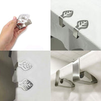 1 x RAW Customer Returns Atuful 8pcs Stainless Steel Tablecloth Clips for Garden Table Restaurant Outdoor Family Party Leaves Butterfly  - RRP €28.8