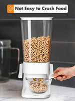 1 x RAW Customer Returns Tokokimo cereal dispenser, does not chop up cereal when dispensing, wall-mounted cereal dispenser for cornflakes, pasta and dry food for dogs, HBT 42x16x16cm, 5L, white - 1 piece - RRP €31.96