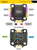 1 x RAW Customer Returns F405 V4 flight controller stack 30x30 stack with 4in1 55A ESC board, wireless Betaflight configuration, black box, for FPV drone - RRP €131.09