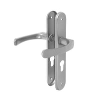 1 x RAW Customer Returns ADGO door handle - handle set - doorknob - front door handle - door handle set inside - 72 mm - door handles - long plate set - profile cylinder - room doors - door handles inside doors - RRP €11.59