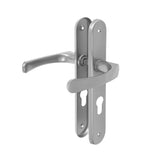 1 x RAW Customer Returns ADGO door handle - handle set - doorknob - front door handle - door handle set inside - 72 mm - door handles - long plate set - profile cylinder - room doors - door handles inside doors - RRP €11.59