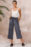 1 x RAW Customer Returns Ecupper Capris Pants Women Summer Plus Size Cotton Casual Pants - RRP €32.99