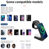 1 x RAW Customer Returns Qimoo Wireless Charger, 3 in 1 Qi 15W Wireless Charger Station for iPhone 14 13 12 11 14 Pro Max, Samsung Galaxy S21 S20, Wireless Charging Station Dock for Airpods Pro 2, Apple Watch 7 6 5 - RRP €20.94