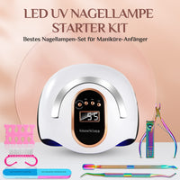 3 x Brand New NAXBEY UV LED Nail Lamp with 7pcs Nail Art Manicure Kit, 168W UV LED Nail Lamp with Portable Handle 4 Timer Setting Auto Sensor, Nail DIY Tools for Home Salon Beginners - RRP €63.69