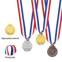 2 x Brand New DIVINA VITAE Winner Medals Gold Silver Bronze Medals Children s Birthday 12 Pieces Medals Ribbon Metal Award Medals Children s Medal Football Sport Party Competition Medal - RRP €62.4