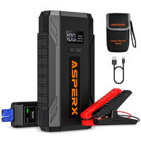 1 x RAW Customer Returns ASPERX Jump Starter Power Bank 2000A Top Car Jump Starter Power Bank 12V Booster Car Jump Starter Up to 8.0L Petrol or 6.5L Diesel with LED Flashlight Jump Starter Cable Jump Starter for Motorcycle SUV - RRP €56.46