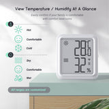 1 x RAW Customer Returns Inkbird WiFi Thermometer Hygrometer, IBS-TH3 Plus Indoor Temperature Humidity Sensor with Rechargeable Battery, LCD Display, App Notification, Data Storage Export, for Greenhouse, Home - RRP €39.58