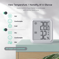 1 x RAW Customer Returns INKBIRD WiFi Indoor Thermometer Hygrometer, IBS-TH3-PLUS-WIFI Thermometer Hygrometer with LCD Screen, App Control, Alert for Home, Room, Greenhouse, Wine Cellar - RRP €39.99