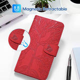 1 x Brand New Nokverzy Case for Samsung Galaxy S22 5G 6.1 Flip Case Leather Magnetic Shockproof Butterfly Tree Motif Phone Case for Samsung Galaxy S22 5G 6.1 Case with Card Slot Strap Stand Magnet Red - RRP €21.6