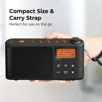 1 x RAW Customer Returns DAB DAB Plus FM Radio, Small Digital Radio Portable Battery Operated, Mini Radio Digital Battery Mains Operation Portable Radio, USB Charging Cable Black  - RRP €35.71