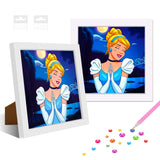 4 x Brand New NAIMOER Princess Diamond Painting Kits with Frame, Framed Anime Diamond Painting for Kids Adults, 5D Cartoon Diamond Painting Adults Mosaic Craft for Home Decor 8x8inch - RRP €81.6