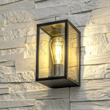 3 x RAW Customer Returns CGC Lighting Outdoor Wall Sconce Black Lighting, E27 Replaceable Bulb Black 2  - RRP €88.38