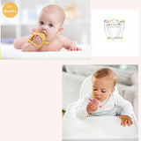 6 x Brand New KingNoble- Teething ring for babies Baby toy from 3 months Teething aid BPA free Made of silicone Teething toy to soothe sore gums Mango  - RRP €144.0