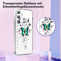 1 x Brand New Teryei Case for Samsung Galaxy A14 5G Soft Silicone TPU Flowers Galaxy A14 5G Case Protective Cover Thin Soft Butterfly Pattern Transparent Clear Mobile Phone Case for Samsung A14 5G Case B  - RRP €16.13