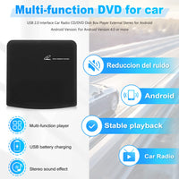 1 x RAW Customer Returns Happysnow USB 2.0 Interface Car Radio CD DVD Dish Box Player External Stereo for Android - RRP €63.52