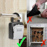 1 x RAW Customer Returns Key Security Box Waterproof Detachable Hook Diyife Key Box with Combination Portable Weatherproof House Key Safe Box Outdoor Gray - RRP €30.0