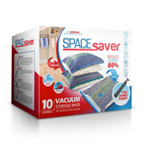 1 x RAW Customer Returns Spacesaver Premium Vacuum Bags, 80 Extra Storage, Hand Pump for Travel, Double Seal, Triple Turbo Valve-Seal for Maximum Space Saving - Large 6 Pack - RRP €16.18