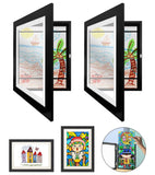 1 x RAW Customer Returns Tesyeux 2 Pack Art Photo Frames for Children, A4 Hinged Wooden Picture Frame, Fillable Photo Frame to Open, Front Opening for Artwork, Ideal for Children s Drawings, Art Projects, Home or Office - RRP €25.16