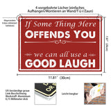 1 x Brand New If Some Thing Here Offends You Metal Sign Party Wall Decor 20 x 30cm - RRP €22.8