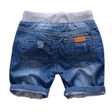 3 x Brand New Happy Cherry Baby Holes Denim Shorts Kids Summer Elastic Waist Short Pants Drawstring Jeans Shorts - RRP €60.48