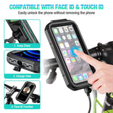 1 x RAW Customer Returns ENONEO Waterproof Motorcycle Smartphone Holder 360 Degree Universal Bicycle Cell Phone Holder with Touch ID Face ID Bike Smartphone Holder for 4.5 to 6.1 Inch Phone S, Black  - RRP €24.99