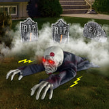 3 x RAW Customer Returns YOMIQIU Halloween Zombie Revolutionaries, Zombie Rising Out of the Earth, Animated Zombie Decoration with Scary Voice Crawling, Yard Garden Decoration Cemetery Decoration for Outdoor Party Lawn Decoration - RRP €116.43