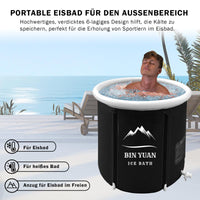 1 x RAW Customer Returns Inflatable Foldable Bathtub 75x75cm Foldable Ice Bathing Barrel for Adults Outdoor Ice Bath Inflatable Ice Barrel Ice Bathing Freestanding Mobile Bathtub for Spa Alkaline Bath Bath Salt Salt Bath Ice Bath Hot Bath - RRP €81.67