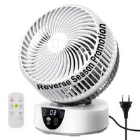 1 x RAW Customer Returns Fan Quiet Turbo Fan Air Circulator 9H Timer 3 Speed 4 Modes Table Fan with Remote Control Fan Room Fan Improve Air Conditioning Efficiency - RRP €59.99