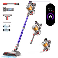 1 x RAW Customer Returns Roanow Cordless Vacuum Cleaner, 45KPa 550W, 60 Minutes Powerful Cordless Vacuum Cleaner with Wall Charging Stand LED Screen Scent Card 1.8L Cup, for Floors, Carpets, Home - RRP €219.99