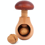 1 x RAW Customer Returns Creative Home Nutcracker Wood Mushroom-shaped 10x6cm Natural beech wood with screw mechanism Screw thread Solid Useful Nutcracker Mushroom - RRP €8.02