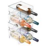 1 x RAW Customer Returns mDesign wine stand for eight bottles - stackable bottle holder for your drinks storage in the kitchen - transparent - RRP €42.04