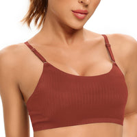 1 x Brand New SHEKINI Women s Tank Tops Women s Bras Removable Padded Sports Bra Wireless Non-Adjustable Straps Removable Pad Bra Push-up Yoga Fitness - RRP €13.93