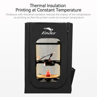 1 x RAW Customer Returns Creality Ender 3 Case,Ender 3 V2 Neo Protective Case 3D Printer Compatible for Ender 3 V3 SE,Ender 3 Neo,Ender 3 Pro,CP-01,Kobra Neo Go,SV06 Constant Temperature Tent-48 60 72cm - RRP €42.29