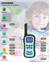 1 x RAW Customer Returns QNIGLO Q268 Walkie Talkie Children s Rechargeable Walkie Talkies Large Range with 8 PMR Channels, VOX Radio for Children with LED Flashlight, Toy from 3-12 Boys Girls, Camping, Outdoors, Hiking - RRP €39.66