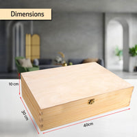 1 x RAW Customer Returns Wooden box with lid wooden box storage box decoration 40 x 30 x 10 cm wooden box natural wood box memory box craft gift box - RRP €22.25