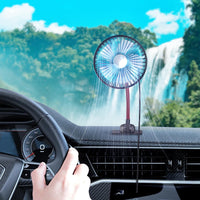 1 x RAW Customer Returns 5V 1A Headrest Car Fan, Ymenow Portable USB Fan Vehicle Fan 360 Rotation Cooling Car Fan Desk Fan with 3 Speeds for Car Back Seat Dashboard Home Office Pets - RRP €19.99