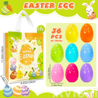 1 x RAW Customer Returns Aviski Pack of 36 Iridescent Easter Eggs 8 x 6 cm for Kids - Includes 1 Non-Woven Bag - Toy Filler - Treats and Easter Theme - RRP €19.2