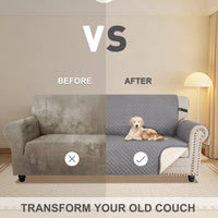 1 x RAW Customer Returns YSTELLAA Sofa cover 4 seater, waterproof sofa cover, sofa protector non-slip with armrests, couch protector sofa cover, durable sofa cover, sofa protector for pets, cats, dogs, light grey - RRP €43.36