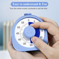 1 x RAW Customer Returns Visual Timer Rechargeable, DEALSWIN 60 Minute Visual Timer Time Timer Digital Countdown Timer for Children - Learning Tool for Homeschool Accessories Adults Office Table Kitchen Blue  - RRP €19.57