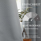 1 x RAW Customer Returns TOPICK thermal curtain with eyelets, blackout curtains, geometric patterned curtains, opaque for bedroom, living room, set of 2 blackout curtains, window curtains 140 145CM gray - RRP €28.99