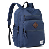 1 x RAW Customer Returns VASCHY Backpack Men, Water Repellent 15.6 Inch School Backpack Satchel College School Bag Casual Daypack Girls Boys Teenager Travel Navy Blue - RRP €34.32