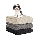 1 x RAW Customer Returns MIULEE Dog Blanket 100x160 cm Cuddly Blanket Dogs Soft Blankets Cats Fleece Blanket Washable Sleeping Pad Suitable for Dogs, Cats, Guinea Pigs and Other Animals Light Gray - RRP €20.49