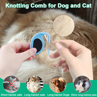 2 x Brand New Audasi 2 PCS Pet Knotting Comb Knitting Comb Pet Cat Comb Dog Pet Hair Removal Grooming Brush Fur Detangler Cat Dog Detangler Dematting Comb Hair Removal Grooming Brush Knot Comb - RRP €36.0