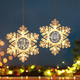 1 x RAW Customer Returns BLOOMWIN Christmas Lights Window Indoor LED Snowflakes Window Decoration 2 Pcs. Curtain Lights Warm White Battery Operated, 21cm - RRP €20.99