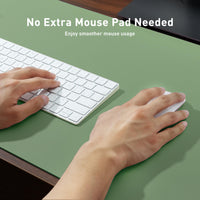 1 x RAW Customer Returns Aothia desk pad, mouse pad, office desk mat, non-slip PU leather desk mat, waterproof desk pad for office and home 80cmx40cm, olive green  - RRP €13.25