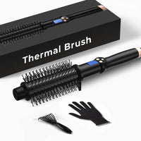 1 x RAW Customer Returns Thermal Brush Curling Brush, UKLISS Hair Styling Heat Brush, 38 mm 1.5in Volume Hot Brush, LCD Display 120-210 , Hot Brush Creates Root Volume and Loose Curls, Dual Pannung Suitable for Travel - RRP €40.33