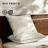 1 x RAW Customer Returns BPC Organic Feather and Down Pillow, 40x80 Set of 2, Luxurious 3-Bedroom Hotel Bed Pillow, 40x80cm Pillow Filled with Goose Down and 100 Cotton Cover, White - RRP €49.99