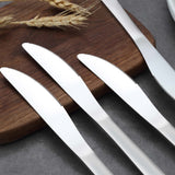 1 x RAW Customer Returns BEWOS table knife set 16 pieces, 23.2 cm 9.1 inch knife set, butter knife, table knife made of stainless steel, highly polished cutlery knife, table knife for catering at home, dishwasher safe - RRP €14.94