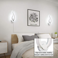 1 x RAW Customer Returns Lightess LED wall lamp indoor 10W wall lamp modern 3 warm white cold white neutral white hallway lamp flame shape wall light acrylic lighting for hallway, staircase, hallway, living room, bedroom etc. - RRP €28.99